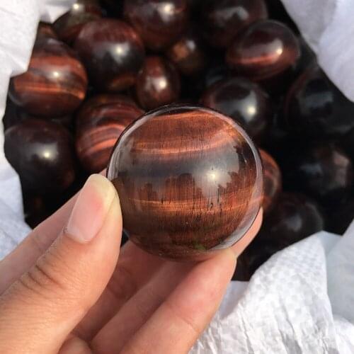 40mm natural red tigers eye stone sphere aroud Crystal Sphere healing tiger eye ball