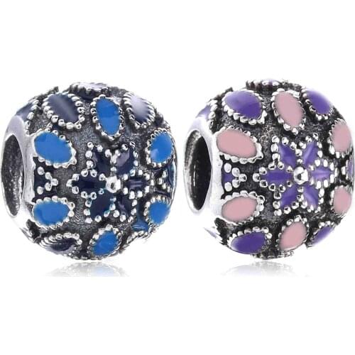 Ajax 100% S925 Sterling Silver Top Selling Enamel Charm Beads Fit Original Bracelet DIY Charms For Jewelry Making