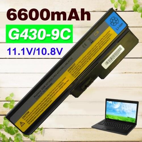 6600mAh battery for Lenovo G555 B460 B550 G430 G430A G430L G430M G450 G450 G450A G450M G455 G530 G530A G530M G550 N500 B460