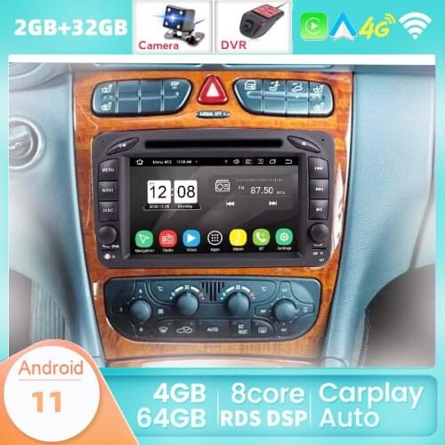 Android 10 Car DVD For Mercedes Benz CLK W209 W203 W208 W210 W463 Vito Viano 1998 1999 2000-2004 2din Auto Radio Stereo With Dsp