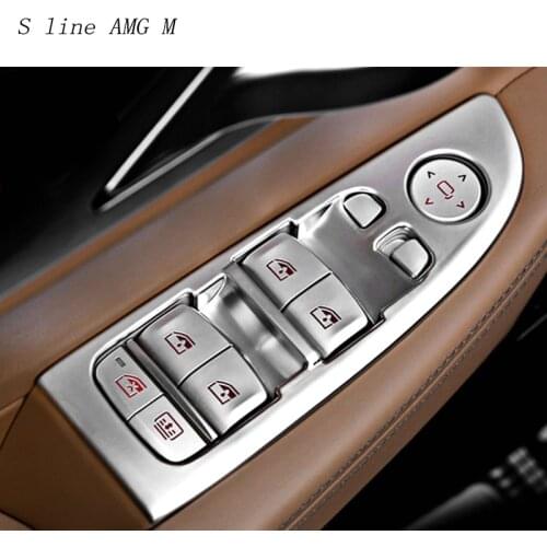 Car Styling For BMW 7 Series F01 F02 G11 G12 Interior Door Window Glass lifter Switch Button frame Cover Trim Auto Accessories