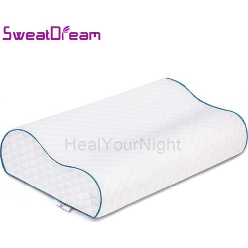 White Memory Foam Pillow for Sleeping Bed Pillow for Neck Pain Orthopedic Pillow Massage Cervical Protection for Bedroom Pillows