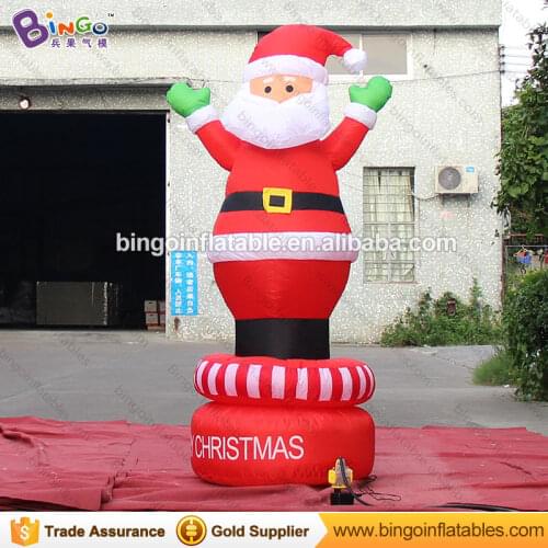 Free shipping 2 meters tall inflatable christmas rotate santa hot sale inflatable christmas old man for display toys