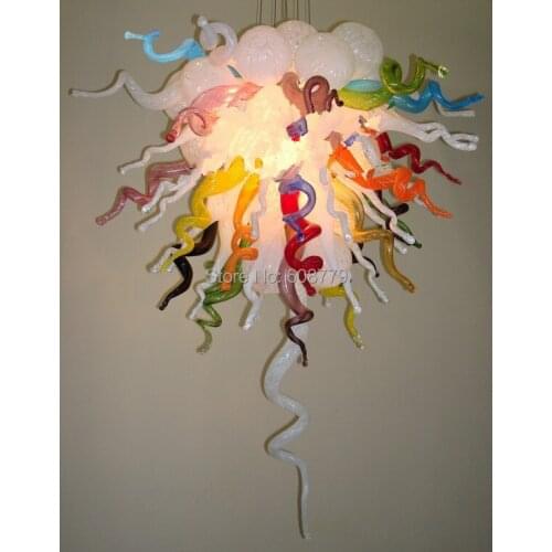 Free Shipping Artistic 100% Hand Blown Glass 220v Lighting Fixtures