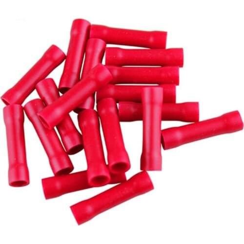 BV8 series 50PCS/Bag fully insulated butt connector Cable Connector wire terminals full insulating terminals free shipping