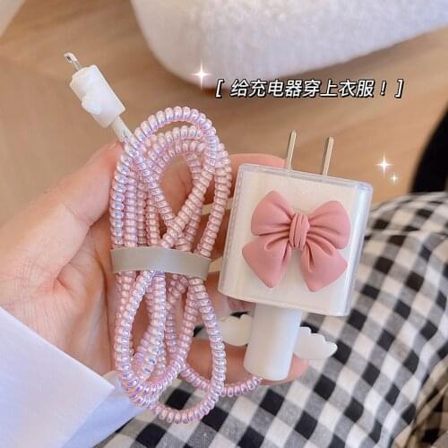 Kawaii Anime Cartoon Charger Cover For Apple Charger 18W 20W Fast Charge TPU Protective Case Shell for iPhone 11 12 PRO MAX