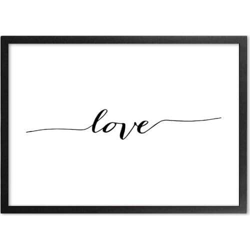 Quotes Love Nordic Wall Art Paper Painting Landscape Wall Pictures For Living Room Decor