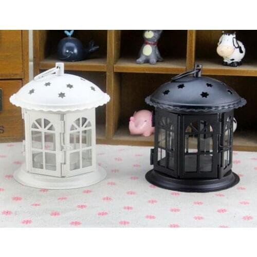 10 pcs Decorative Moroccan Lantern Votive Candle Holder Hanging Lantern Vintage Candlesticks Home Centerpieces