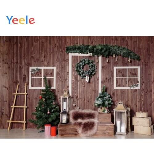 Christmas Tree Wooden Wall Carpet Home Decor Baby Birthday Backdrop Photography Custom Photographic Background For Photo Studio