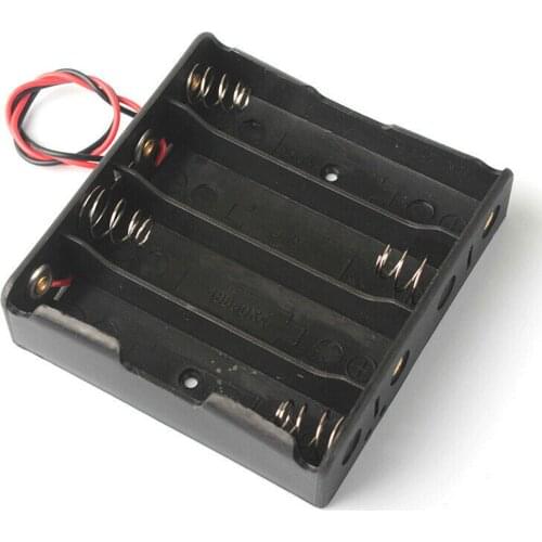 DIY 1/2/3/4 Section Plastic Battery Case Box Holder Storage Box For 18650 3.7V Black