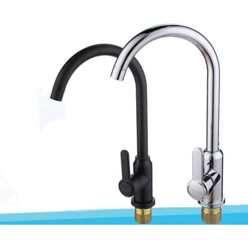 Stainless Steel Two-color kitchen Faucet 360 Degree Rotating Hot and Cold Faucet Single Hole Faucet