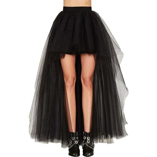 FNOCE Cross-border Foreign Trade Summer net gauze Skirt Large Swing Dovetail Skirt Large Size Sexy Fashion Street Mopping Skirt