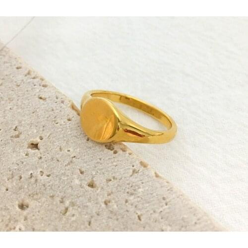 Monlansher Exquisite Smooth Geometric Round Rings for Women Textured Brass Ring Minimalist Finger Rings Hot Trendy Jewelry 2020