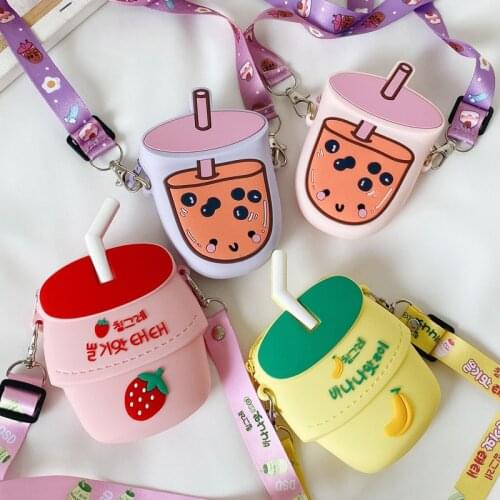 Ice cream coin purse girls silicone shoulder messenger bag cartoon cute small bag wild earphone storage bag