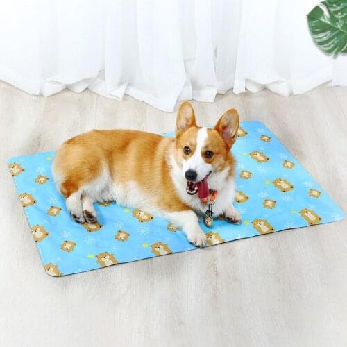 Summer Cooling Mat for Dogs Cats Breathable Blanket Pet Sleeping Kennel Ice Silk Waterproof Washable Pet Cushion Pets Supplies