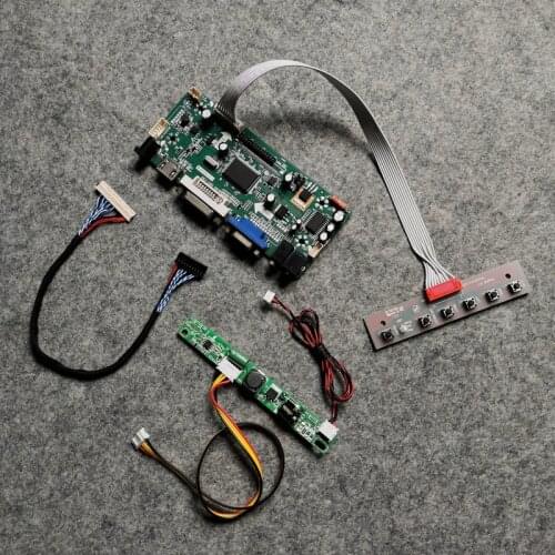 LVDS 30Pin DIY kit panel drive board For M185XTN01/M185XW01/M195XTN01/LM185TT1A screen 60Hz WLED 1366*768 VGA DVI M.NT68676