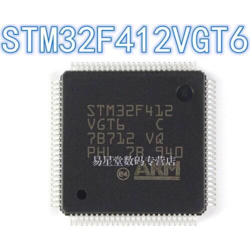 1PCS 100% new original authentic STM32F412VGT6 QFP-100 32F412VGT6 QFP100 32-bit microcontroller chip