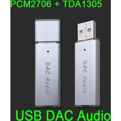 PCM2706 +TDA1305 USB DAC external Sound Card HIFI fever Decoder Audio Converter Headphone Amp OTG POWER amplifier