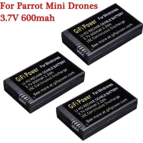 1 to 5pcs 3.7V 600mAh Rechargeable LiPo Battery For Parrot Mini Drones Mambo Jumping Sumo and Rolling Spider 3.7v Drones Battery