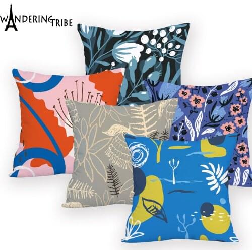 Flowers Cushion Covers Rectangular for Sofa Dropship Cushion Covers Plant Leaves Cushion Sofa Kissen Interesting Things