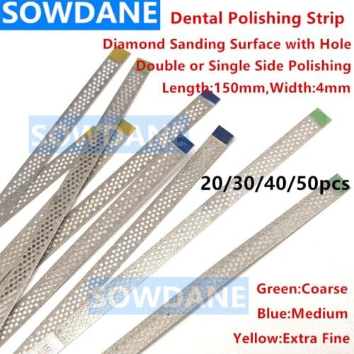 Dental Metal Polishing Stick Polish Strip with Single Side of Diamond Sanding Surface with hole Teeth Whitening Materials 4mm