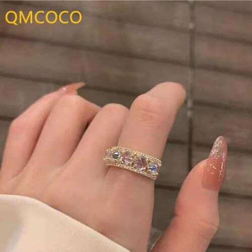 QMCOCO Rings With Cubic Zirkonia For Women