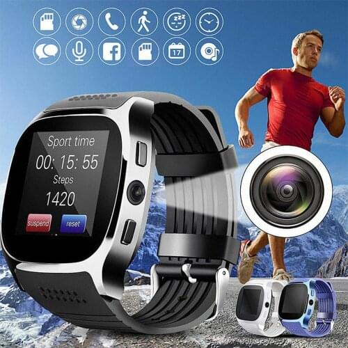 T8 Smart Watch 1.54 Inch Fitness Tracker Blood Pressure Smart Clock Support SIM TF Card Call Sports Smartwatch For Android IOS