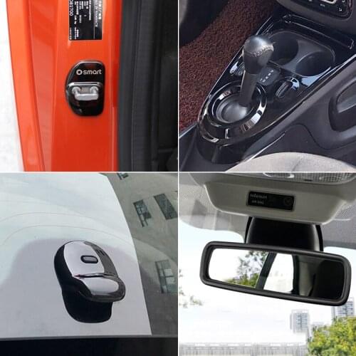 Car Styling interior Buttons panel Decoration Cover Trim Sticker Frame For Mercedes Smart 453 fortwo forfour Auto Accessories