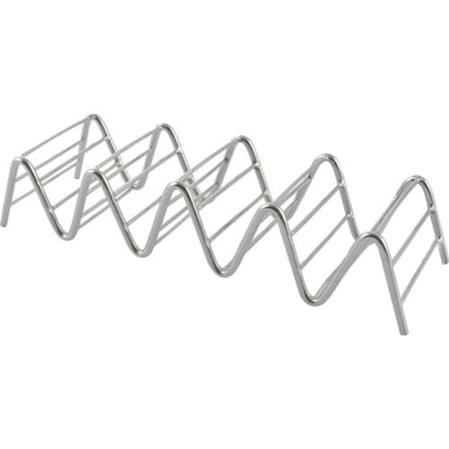 2pcs Taco Holders Stainless Steel Taco Rack Shell Mexican Food Rack Pizza Taco Shell Holder Stand Home Bar Restaurant Food Show