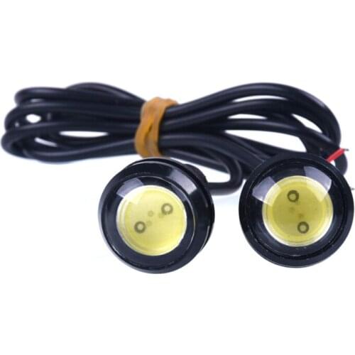 10x Car LED Signal Bulb COB Auto DRL Daytime Running Light Eagle Eye Fog Lamp Brake Reverse Parking Styling Yellow Red 23MM