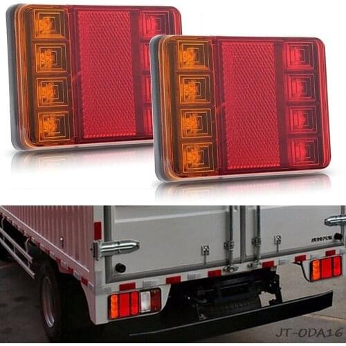 Auto Truck Led Achter 12V Achterlichten Lampen Waterdicht Tailighttail Licht Waarschuwing Onderdelen Voor Trailer Caravans Dc