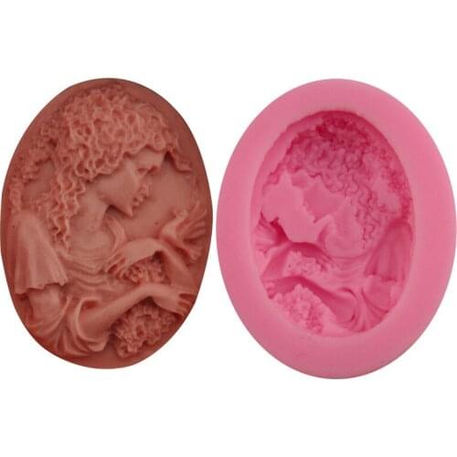 Cake Decoration DIY Tools Like Long Hair Girl Printed Badges 3D Chocolate Liquid Silicone Molds Pastry Mould Jello Pudding