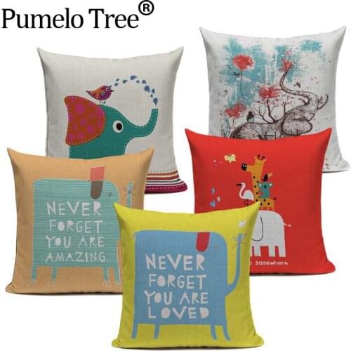 High Quailty Cushion Coverthe Animal Series Style Home Decorative Pillow Cartoon Yellow Printed Pillow Covers Decorative