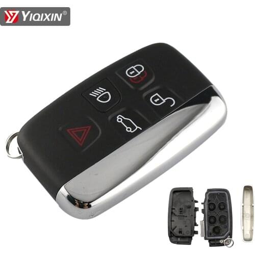 YIQIXIN For Land Rover Discovery 4 Sport Evoque Vogue For Range Rover For JAGUAR Freelander XE XF 5 Button Remote Car Key Shell