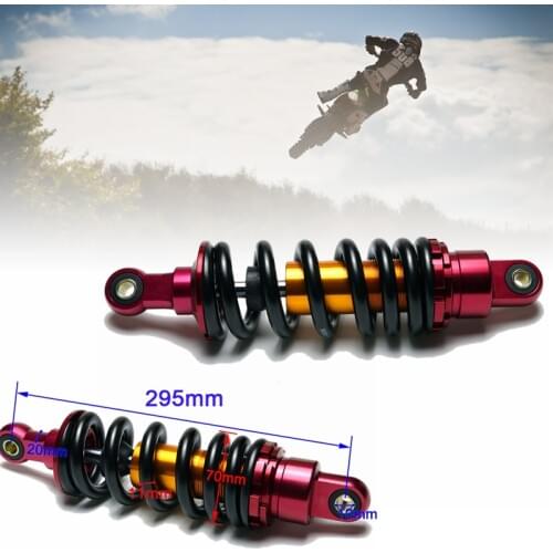TDPRO 295mm 11.6" Rear Shock Absorber Suspension Motorcycle Spring 980lbs For 110cc 140cc 150cc Dirt Pit Bike ATV Scooter Quad