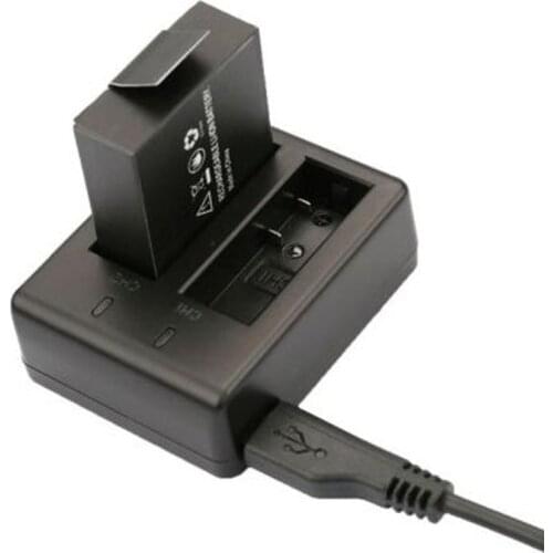 SJCAM SJ4000 battery charger double charge with cord power supply for EKEN H8 H9 H9R H8R H5S H6S W9 SOOCOO C30 F68 F88