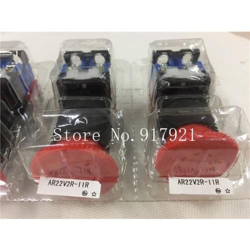 [ZOB] AR22V2R-11R AR22V2R-02R mushroom head pushbutton switch imported from Japan fuji Fuji emergency stop button --10pcs/lot