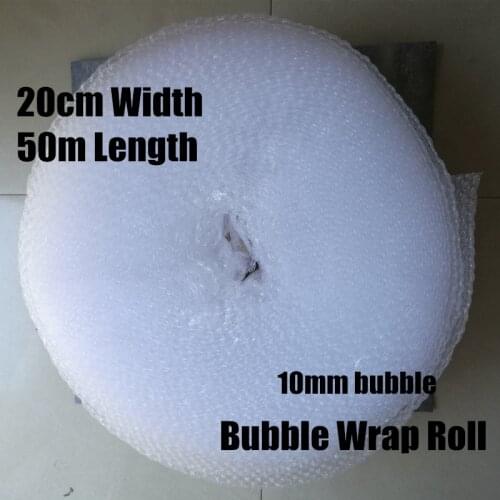 0.2*50m 1roll 10mm Cushioning Bubble Roll Warp Polietileno Packing Film Materials Verpakkings Materiaal embalagem da bolha de ar
