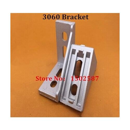 10pcs 3060 Brackets Corner fitting angle aluminum 30x58x58 L Connector bracket fastener for 3060 Industrial Aluminum Profiles