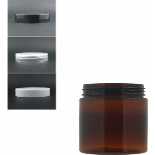 10pcs/Lot 200ml Amber Round Pet Jar With White/Transparent Plastic Cap W/Pe Liner, Jar,Cosmetic Jar,Plastic Container,Bottle