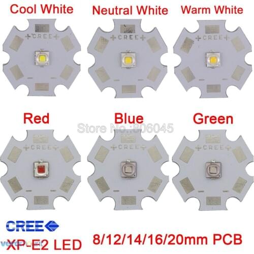 10x 3W Cree XPE2 XP-E2 High Power LED Emitter Cool White /Warm White /Neutral White /Red /Blue Green 8mm 12mm 14mm 16mm 20mm PCB