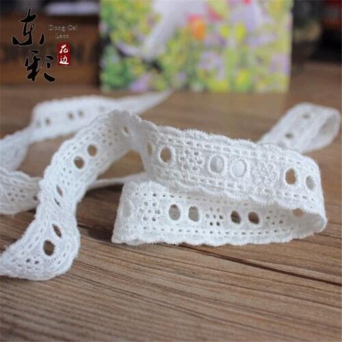 15yard* 3cm Embroidery Lace Ribbon Decor Cotton Lace DIY Sewing Handmade Crafts Wedding Fashion Sleeve Skirt Edge Accessories