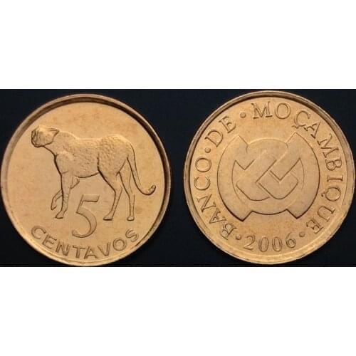 19mm Mozambique 5 cents Africa Coins Old Original Infrequent Coin Commemorative Edition 100% Real Random Year