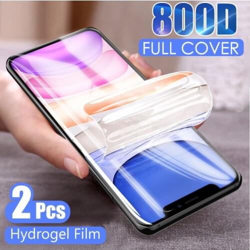 2Pcs 800D Hydrogel Film For iPhone 7 8 6 6sPlus Screen Protector On iPhone X XR XS Max 11 Pro Max Soft Protective Film Not Glass