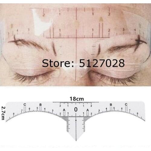 25pcs Disposable Eyebrow Ruler Stickers Microblading Tattoo Measure Accessories