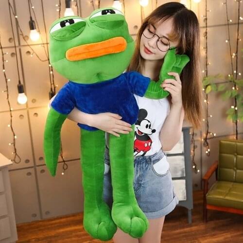 50/70/90CM Cute Magic Expression Pepe The Frog Sad Frog Plush 4chan Meme Toys Stuffed Animal Dolls for Kids Lovely Gift