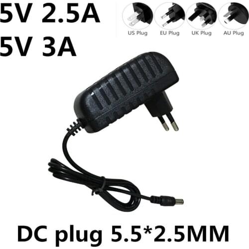 AC / DC Adapter DC 5V 2.5A 3A AC 100-240V Converter power Adapter 5 V Volt 3000MA Power Supply Charger