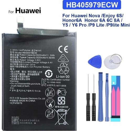 HB405979ECW Battery For Huawei Nova6A / Honor6A / Nova Honor 6A 6C Y5 7A 7S 8A DLI-AL10 TL20 L22 JAT-LX3 LX1 L41 L29