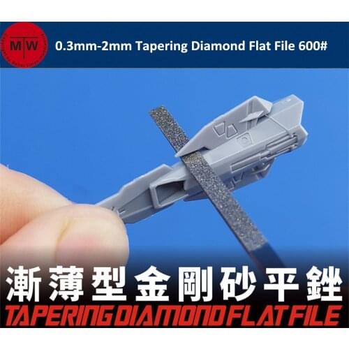 GALAXY Tools 0.3-2mm Tapering Diamond Flat File 600# for Model Hobby Craft Grinding