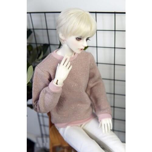 BJD Doll clothes suitable for uncle size daily leisure mixed with Silver Gray pink sweater doll accessories